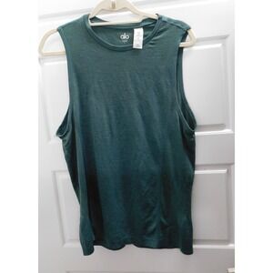 Alo Yoga Men's Tank Green Sleeveless RN 87370 Size L